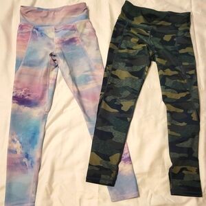 Lot of 2 Girls Old Navy Active Leggings - Size M (8)